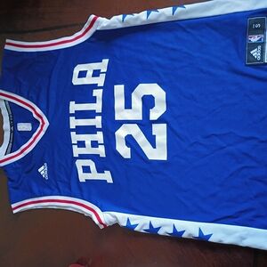 Adidas Blue PHILA 25 Basketball Jersey